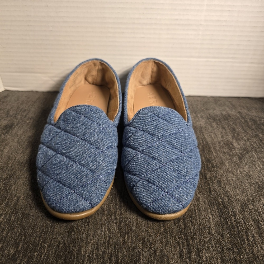 Aerosoles Women's Betunia Loafer in a Med Blue Quilted Denim Size 6M